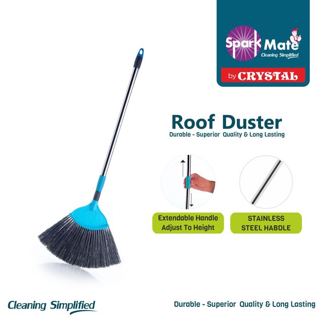 Sparkmate By Crystal Multiutility Roof Duster Cobweb Ceiling Cleaner With Extendable Handle