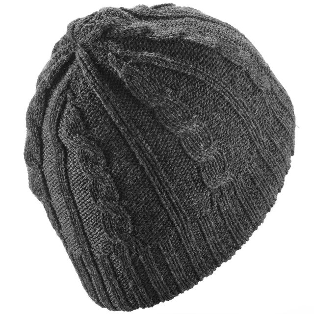Wedze Unisex Solid Wool Beanie | Grey - Free Size