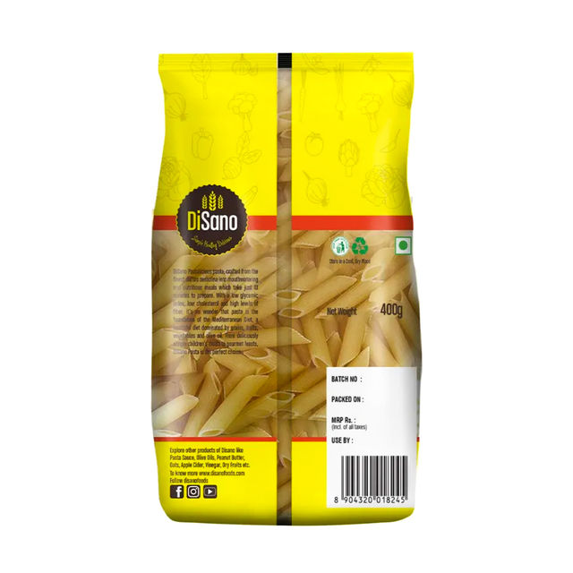 Disano Penne Pasta, 100% Durum Wheat, No Maida
