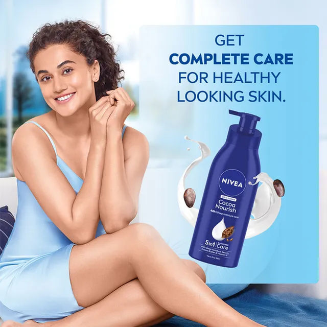 NIVEA Cocoa Nourish Body Lotion|Deep Moisture Serum|Non Greasy|Moisturiser For Very Dry Skin