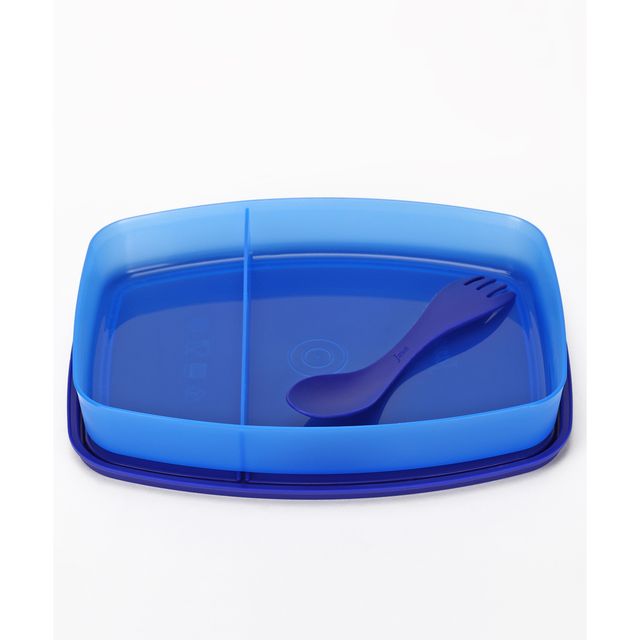 Java 400 ml Lite Lunch Box with Spork - Blue