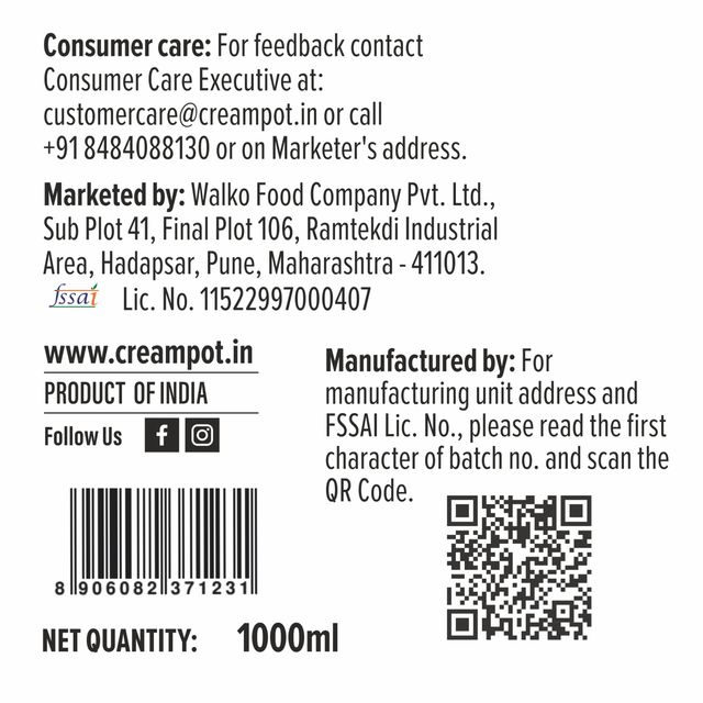 Cream Pot Chocolate Tub