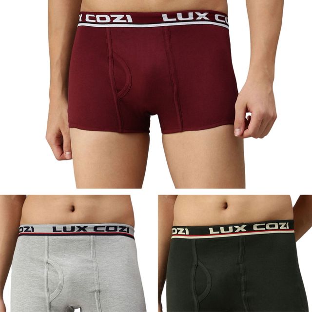 Lux Cozi Cotton Men's Trunk | 90 cm | Pack of 3
