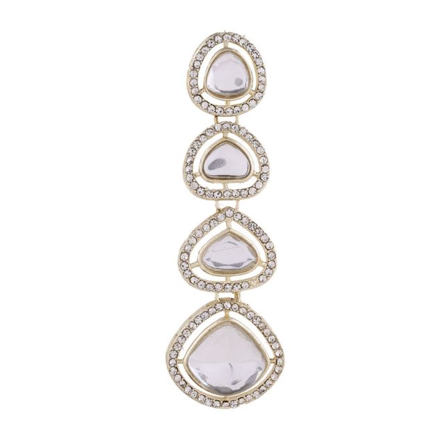 Priyaasi Drop Gold Plated Kundan Earrings