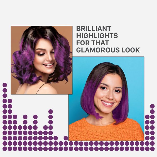 Streax Hair Colour Highlighting Kit Plum Purple For Women