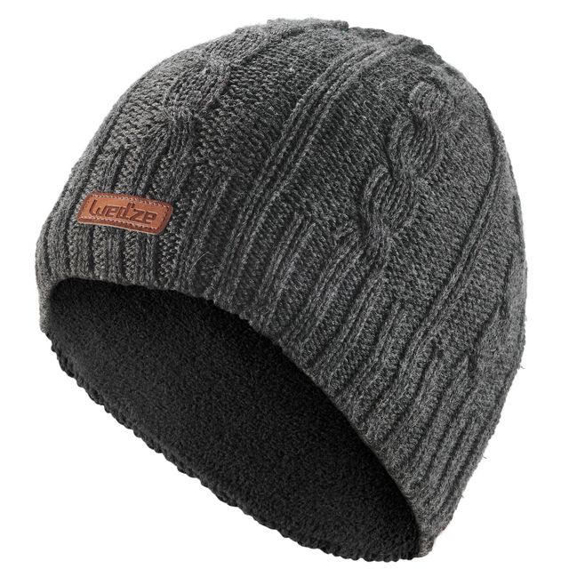Wedze Unisex Solid Wool Beanie | Grey - Free Size
