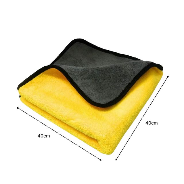 Involve Microfiber Car Cleaning Cloth - 600 GSM | Super Absorbent Towel for Cars & Bikes 1 pc X 2 Combo