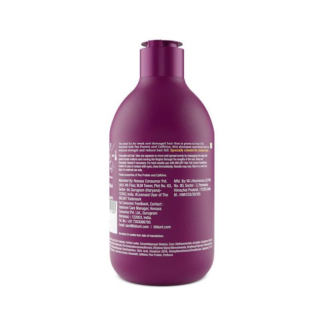 Bblunt Hair Fall Control Shampoo With Pea Protein & Caffeine For Stronger Hair