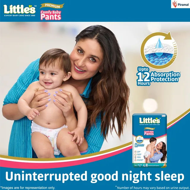 Littles Expert Baby Care Comfy Diaper Pant For Kids | White | S - XXL (15 - 25 kg)