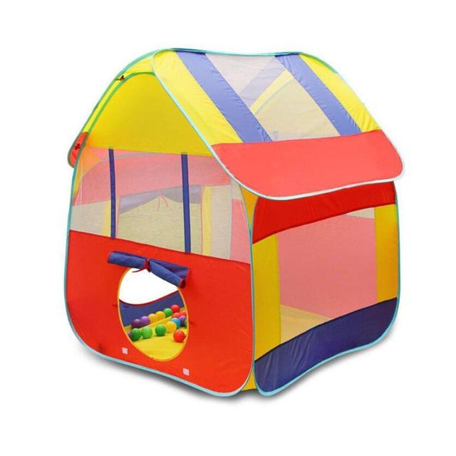 Toyshine Foldable Children's Tent House - Indoor & Outdoor Playhouse in Multicolour