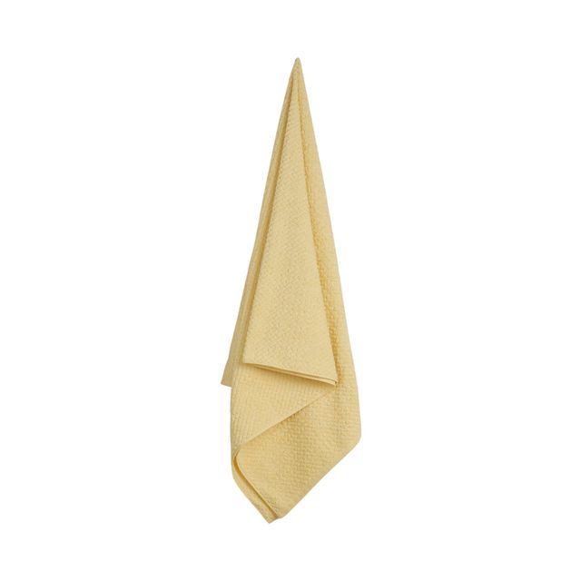 Spaces 100% Cotton High Absorbent Light Yellow Bath Towel For Men And Women