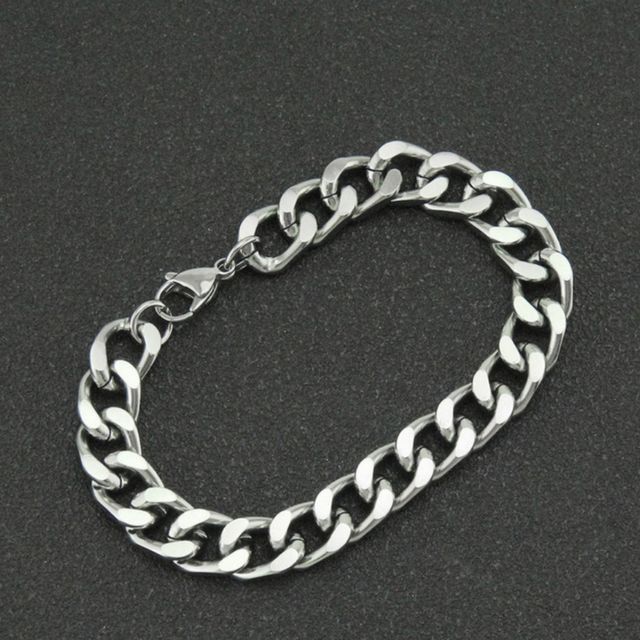 Salty Alpha Classic Cuban Silver Bracelet for Men