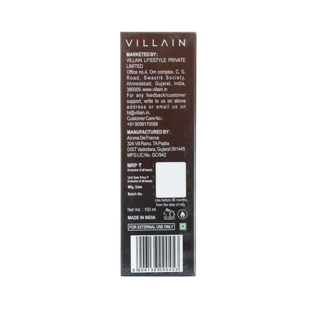Villain Oud Eau De Parfumpremium Luxury Perfume For Men