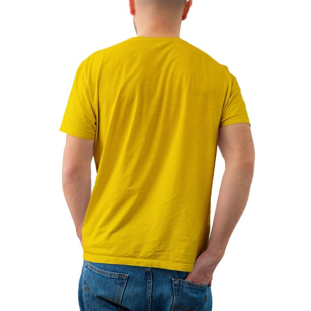 Bonorganik Men's Lazy Man Day Graphic Printed T-shirt | Yellow - L