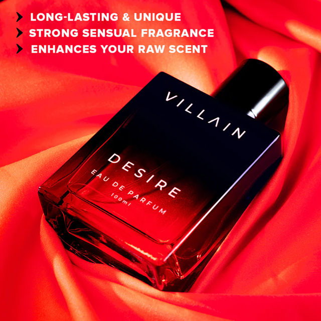 Villain Desire Eau De Parfum With Vanilla Amber And Patchouli