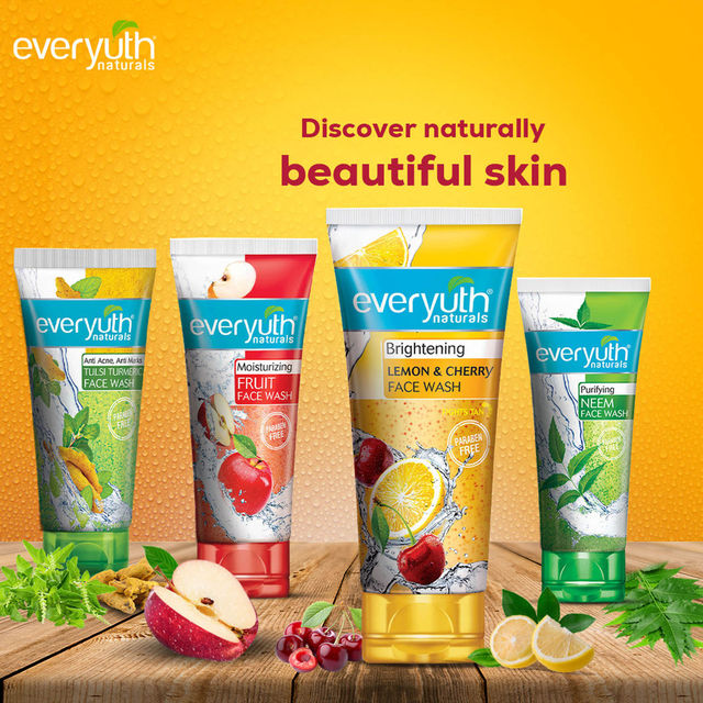 Everyuth Naturals Face Wash - Brightening Lemon & Cherry 150 g X 2 Combo