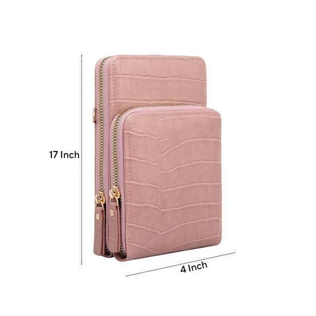 Lino Perros Women's Structured Sling Bag | LWSL00514 | Peach