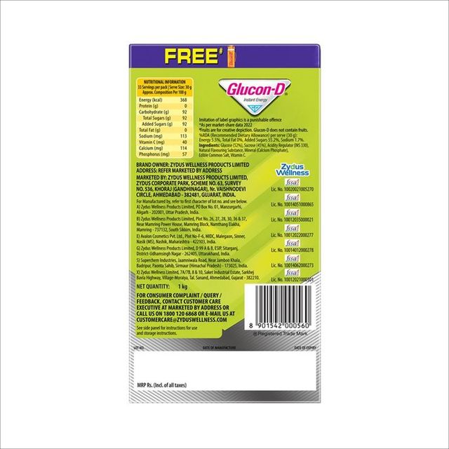 Glucon D Nimbu Pani Glucose Powder
