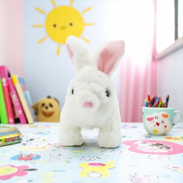 Hamleys Huggable Cuddly Hopper Jumping Rabbit Toy, Soft Toys, Cute Plushies Purple, Multicolour,3Y+