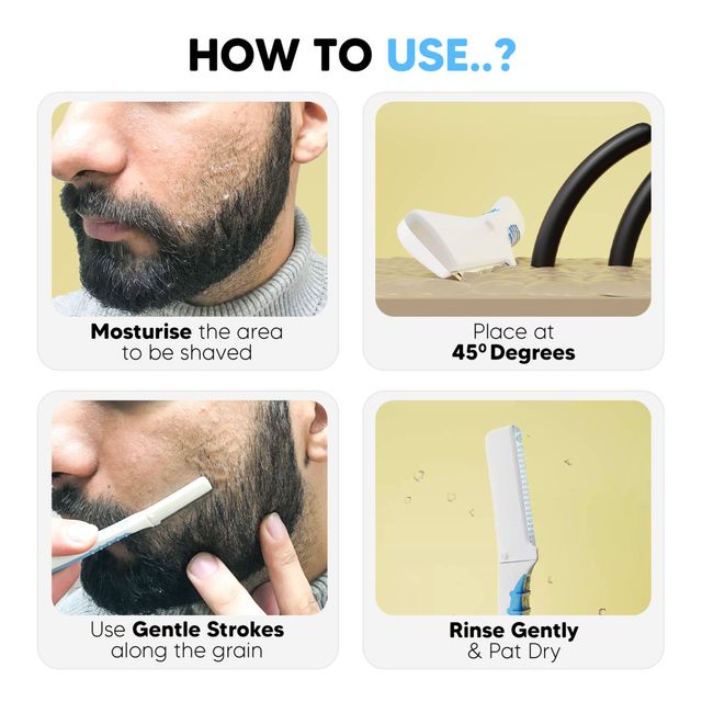 LetsShave Pro Styler for Men Beard, Reusable, Beard Shaper, Face Razor for Men, Line up Razor