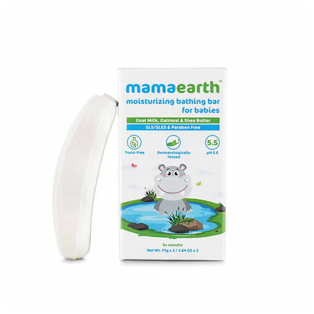 Mamaearth Moisturizing Baby Bath Soap For Kids | White | 0+ months