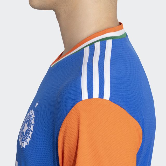 Adidas India Cricket T20 Fan Men's 100% Recycled Polyester Jersey - M | HEAT.RDY