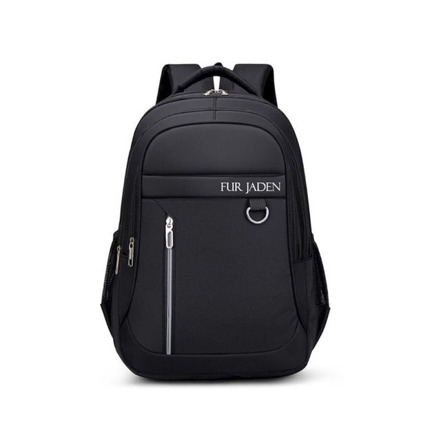 Fur Jaden Unisex Solid Pu 35 L Top Handle Laptop Backpack | Black - 15.6 Inches (1pc) & Trajectory Unisex Solid Polyester Neck Pillow With Eye Mask | Black - One Size (1pc) Combo