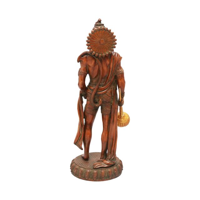 Devnidhii Hanuman Ji Brass Idol On Square Chowki