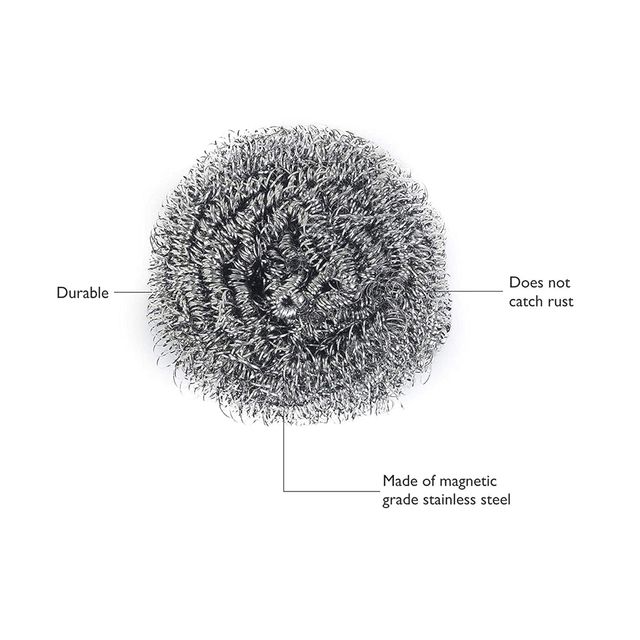 Exo Safai Steel Scrubber -100% Stainless Steel Rust Free Scrubber