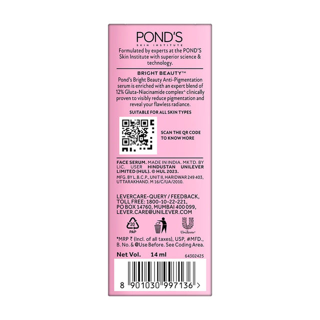 Pond's Anti-Pigmentation Serum With 12% Gluta-Niacinamide Complex For Flawless Radiance