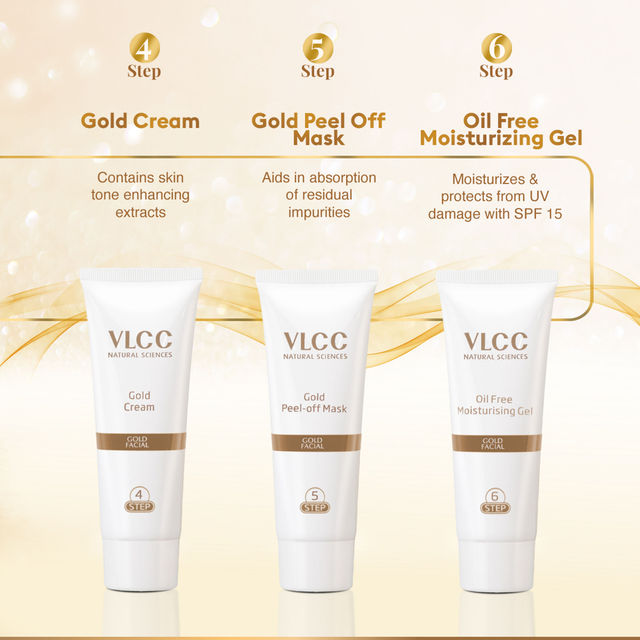 Vlcc Gold Facial Kit For Luminous & Radiant Complexion(60gms) & Vlcc Pedicure-Manicure Hand & Foot Care Kit(1pc) Combo