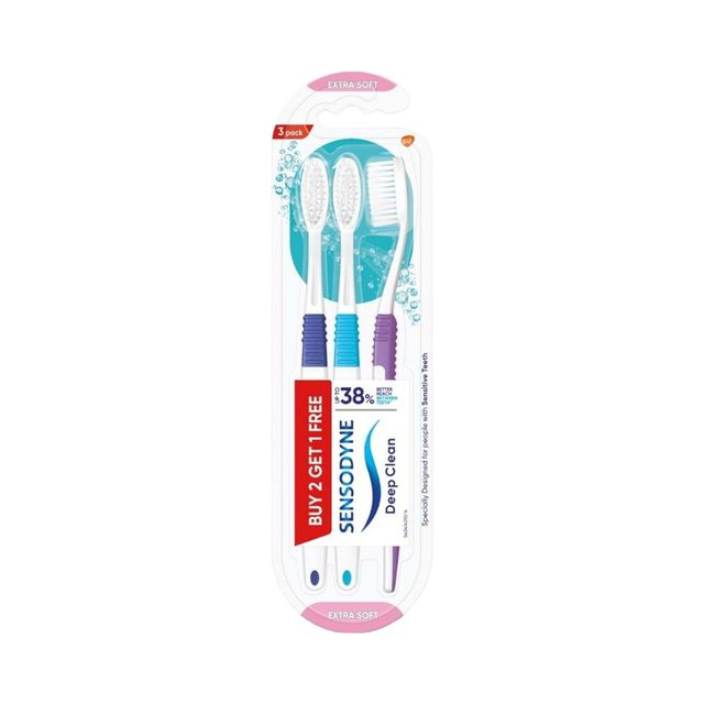 Sensodyne Toothbrush: Deep Clean Toothbrush With Extra Soft & Microfine Bristles B2G1