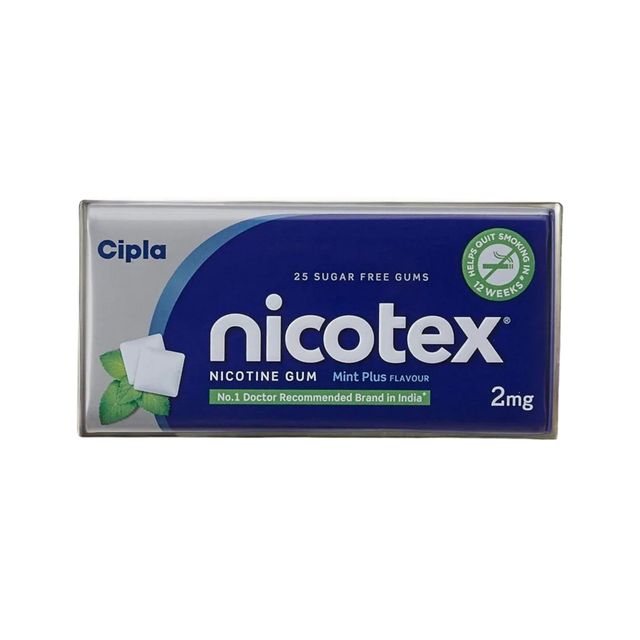 Nicotex Mint Plus Nicotine Gum 2MG Tin 29's Pack