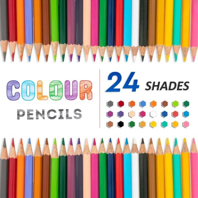 Doms Fsc 24 Flat Tin Colour Pencil