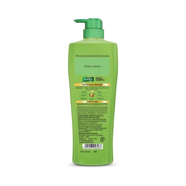 Vatika Naturals Health Shampoo with Henna & Amla - Power of 7 nourishing herbs