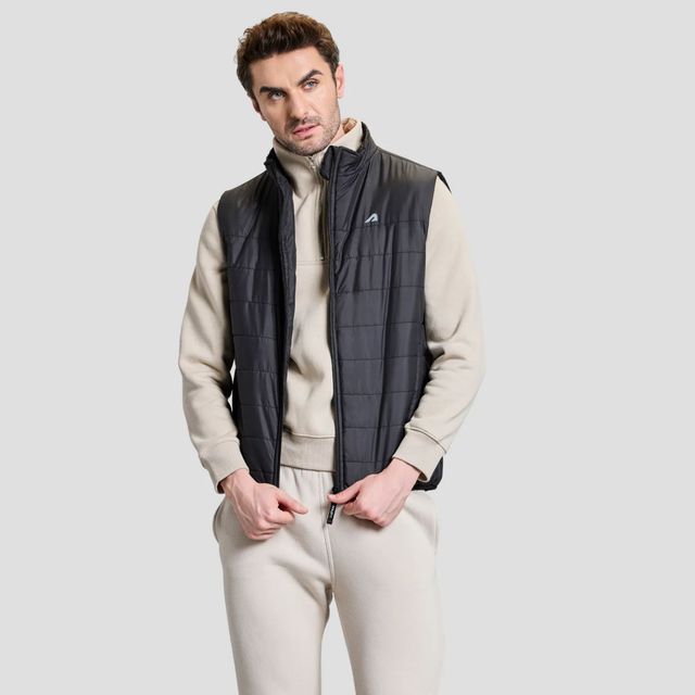 Boldfit Men's Puffer Jacket Winter Sleeveless Half All Weather Bomber Jerkin | Black - M