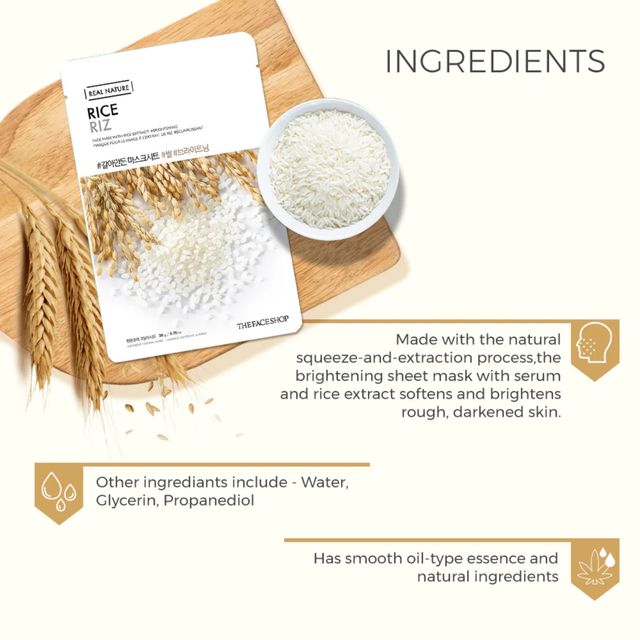 The Face Shop Real Nature Rice Face Mask (Rice)