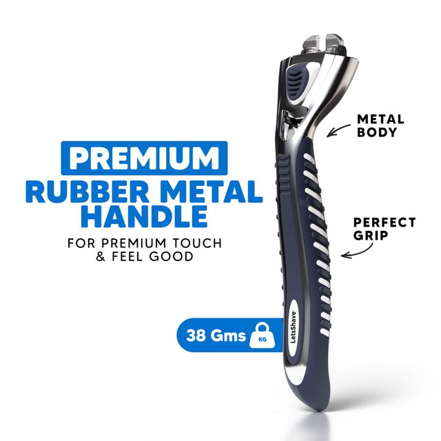 LetsShave Pro Super Value Kit - Razor with 3 Blades | World's 1st 7, 6 & 4-Blade Tech