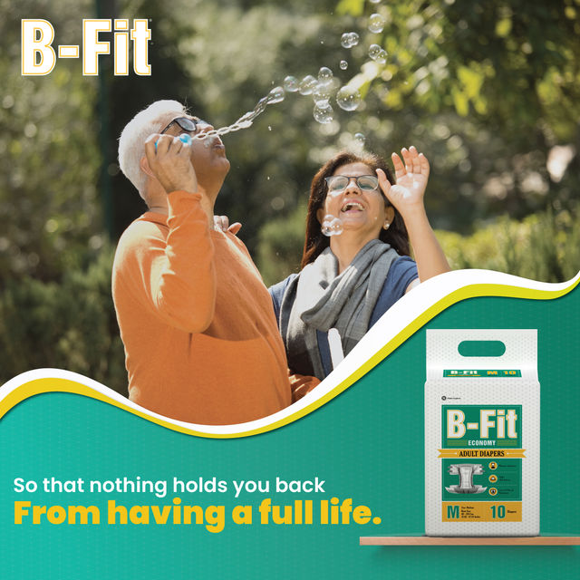 B-Fit Economy Adult Tapes Diapers (M, 28.35-51.18")