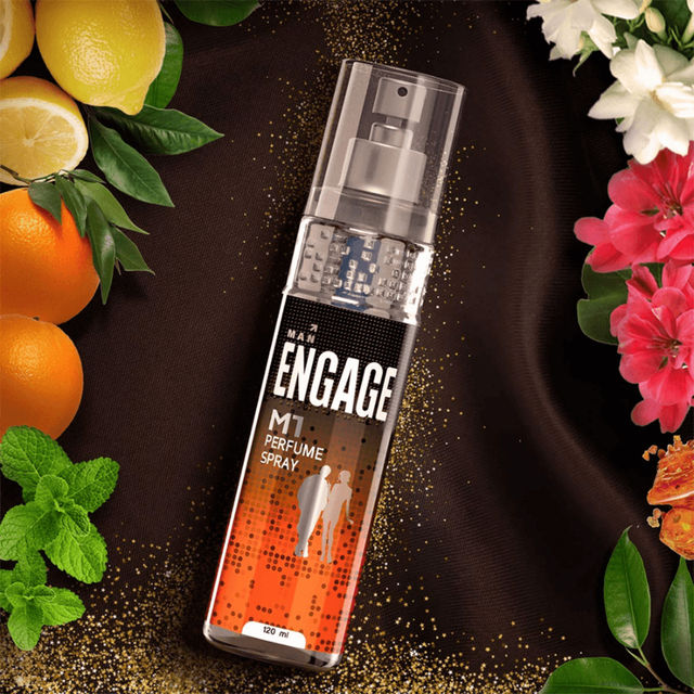 Engage M1 Perfume for Men, Citrus & Woody Fragrance Scent, Skin Friendly
