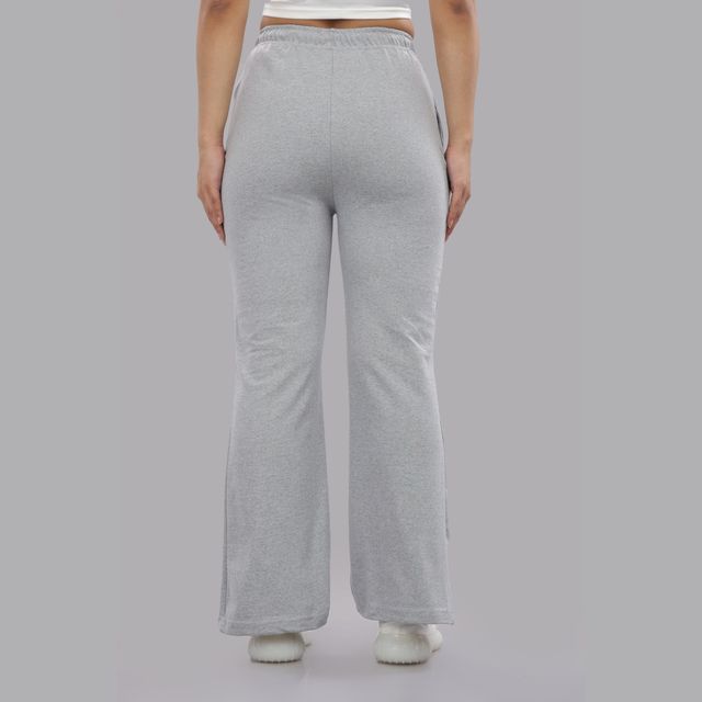 Springman Solid Grey Baggy Track Pant For Woman Grey | S