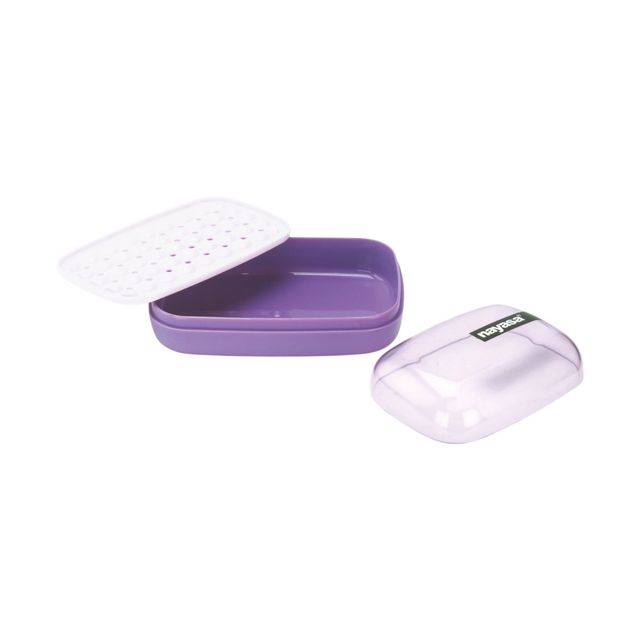 Nayasa Bubbles Rectangle Soap Case Purple