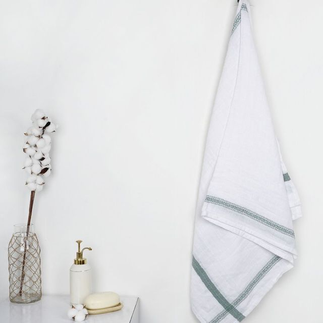 Thirsty Towel by Doctor Towels Double Cloth Cotton Bath Towel | 60 X 120 cm | 150 GSM - Green