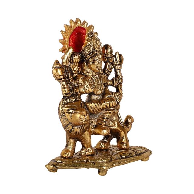 Devnidhii Sherawali Maa Idol in Gold Polish Small Size