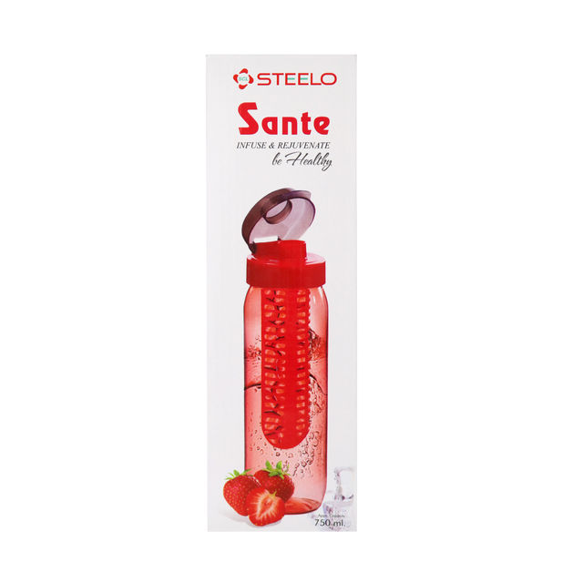 Steelo Sante Infuser Bottle - 750 Ml (Colour May Vary)