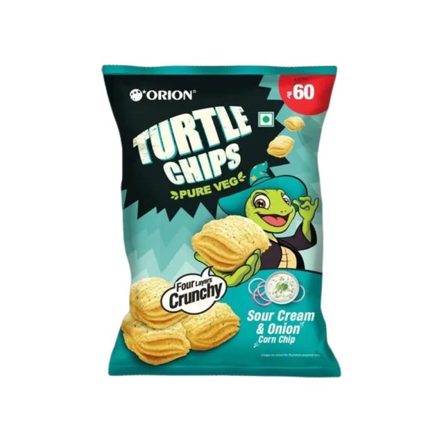 Orion Turtle Chips - Sour cream n onion Korean corn chips