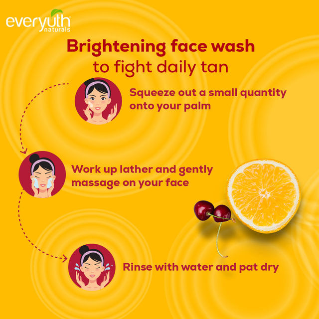Everyuth Naturals Face Wash - Brightening Lemon & Cherry 150 g X 2 Combo
