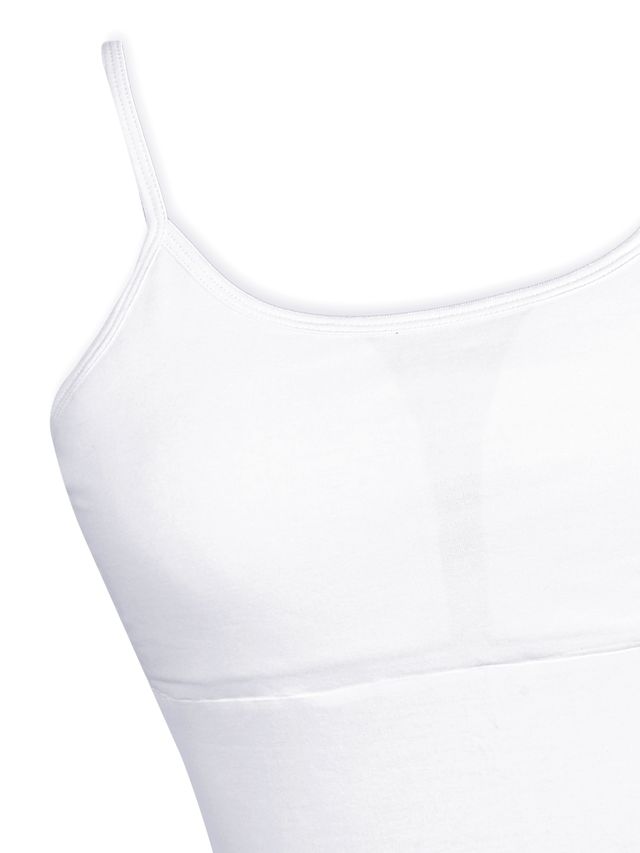 D'chica White High Coverage Cotton White Camisole Bra With Adjustable Strap For Women's - XL