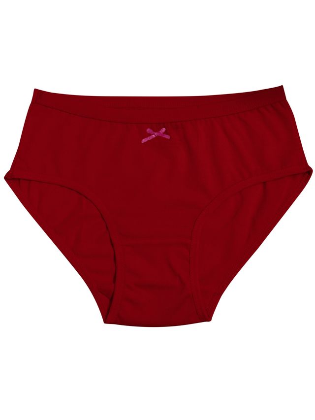 D'Chica Girls Cotton Printed Hipster | Elasticated Waistband | Maroon - Red & Wine Pack Of 3 | XS