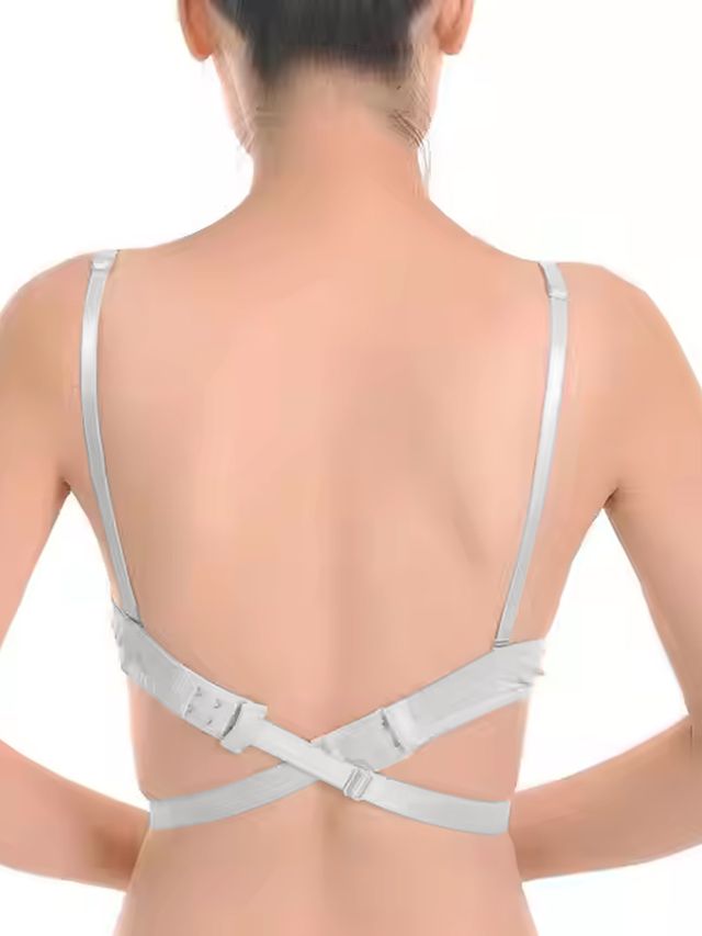 D'chica Adjustable Bra Converter | 2-Hook Extender Strap for Backless | White - Free Size